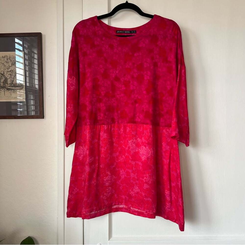 Gudrun Sjoden Two-Tone Printed Tunic Top